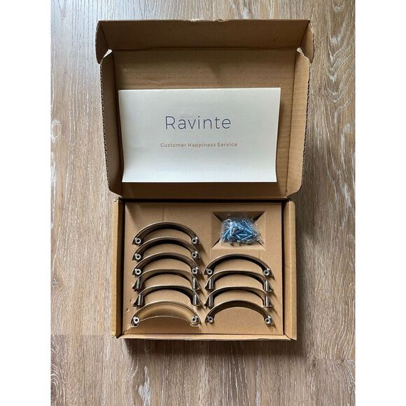 Ravinte 10 Pack of Brushed Nickel Cup Drawer Pulls - Picture 7 of 8